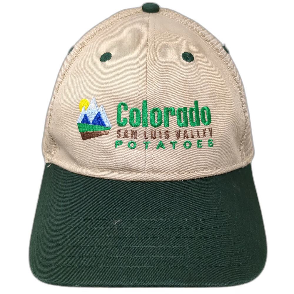 Otto Trucker Hat Beige Green One Size Colorado San Luis Valley Potatoes Snapback